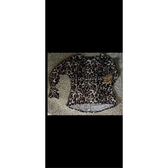 Signature studio animal, print sweater tunic with sparkly beaded elbows, XL  - Picture 12 of 12